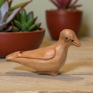Handmade Terra Cotta Clay Folk Art Bird Whistle